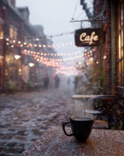 Day 22 🌨️If December were a street, it’d look like this.#SnowyCafé #WinterTravel